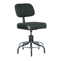 Bevco 2000-4 Bevco Evanston Upholstered Chair, Adjustable Back, 4-Legged Tubular Steel Base, Plastic Glides, Seat Height Adjustment: 19"-24"