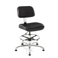Bevco 5550E2 Doral ESD and ISO 5 Cleanroom Vinyl Chair with Non Tilt and Specifications