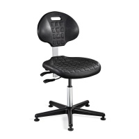 Bevco 7001C1-BLK Everlast ISO 4 Cleanroom Black Polyurethane Chair