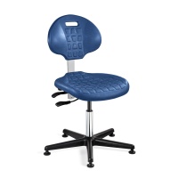 Bevco 7001C1-BLU Everlast ISO 4 Cleanroom Blue Polyurethane Chair