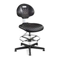 Bevco 7500C1-BLK Everlast ISO 4 Cleanroom Black Polyurethane Chair with Specifications