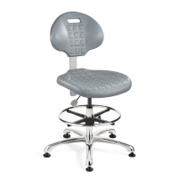 Bevco 7550C1-GRY Everlast ISO 4 Cleanroom Gray Polyurethane Chair Non Tilt with Specifications
