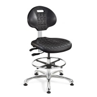 Bevco 7551C1-BLK Everlast ISO 4 Cleanroom Black Polyurethane Chair with Specifications