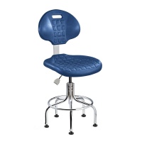 Bevco 7610C1-BLU Everlast Blue ISO 4 Cleanroom Polyurethane Chair Non Tilt with Specifications