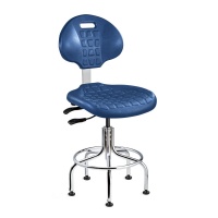 Bevco 7611C1-BLU Everlast Blue ISO 4 Cleanroom Polyurethane Chair with Specifications