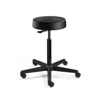 Bevco S3300 Ergolux Backless Stool Soft Polyurethane Seat Hard Floor Casters with Specifications