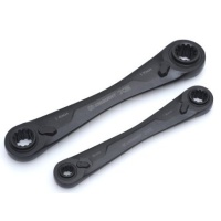 Crescent CX6DBM2 X6 4-in-1 Double Box Ratcheting Wrench Set 2 Piece- Black