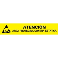 Desco 06752 ESD Area Warning Sign Spanish 1 x 6 in