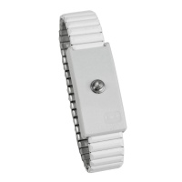 Desco ESD 09220 Wristband, Jewel, Adjustable Metal, White, 4 mm