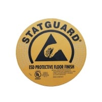 Desco 10500 Statguard ESD Protective Floor Finish Round Label