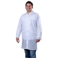 Desco 73634 Smock Statshield Labcoat Cuffs White XL