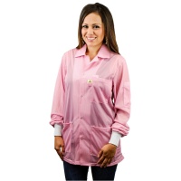Desco 74202 Smock Statshield Jacket Cuffs Pink Medium