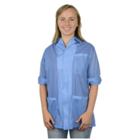 Desco 74300 Statshield Smock Jacket with Convertible Sleeves, Blue, XS