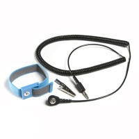 ESD Systems S0101 Adjustable Wrist Strap, 4mm Snap, Blue, 6 Ft Cord, Alligator Clip
