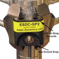 Static Dynamics ESDC-GP2 ESD Clip™ With 2 Wrist Strap Ground Points and AUX Ground Snap