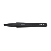 Excelta 2A-ESD Two Star 4.63 in. Flat Tip Conductive Tweezer