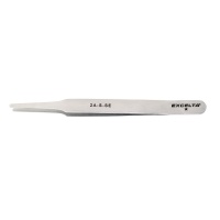 Excelta 2A-S-SE One Star 4.75 inch Flat Tip Electronic Style Tweezer