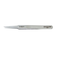 Excelta 2A-SA-PI Two Star 4.75 in. Flat Tip Electronic Style Tweezer