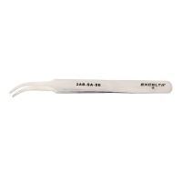 Excelta 2AB-SA-SE One Star 4.5 in. Flat Tip Electronic Style Tweezer