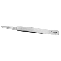 Excelta 52A-SA Three Star 4.75 in. Flat Tip Electronic Style Tweezer