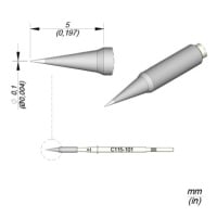 JBC Tools C115-101 Soldering Tip .1 mm Conical