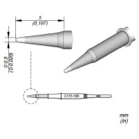JBC Tools C115-106 Soldering Tip NANO .5 mm Conical