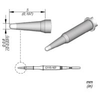 JBC Tools C115-107 Soldering Tip NANO .8 mm Conical