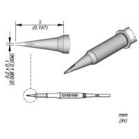 JBC Tools C115-116 Soldering Tip NANO .2 mm Chisel