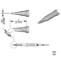 JBC Tools C115-120 Soldering Tip NANO 1 mm Knife