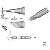 JBC Tools C115-212 Soldering Tip NANO 2.5 mm Knife