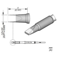 JBC Tools C115-214 Soldering Tip NANO 1.8 mm Chisel S1