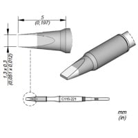 JBC Tools C115-221 Soldering Tip NANO 1.3 mm Chisel