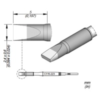 JBC Tools C115-223 Soldering Tip NANO 2.4 mm Chisel