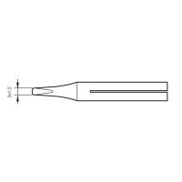 JBC Tools T-20D Long Life Soldering Tip for 30ST 40ST SL2020 IN2100 3 x 15 mm