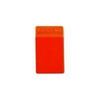 Menda 35030 Badge Holder- Orange- Zipper- Vertical Format- 3 X 5 Od