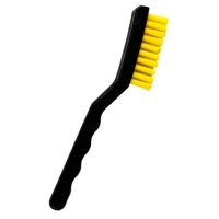 Menda 36097 ESD Brush, Dissipative, Long Handle, Yellow Nylon, Hard Bristles