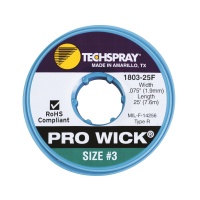 Techspray 1803-25F Pro Wick Desoldering Braid Green 25 ft