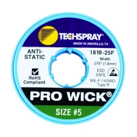 Techspray 1810-25F Pro Wick Desoldering Braid Green 25 ft