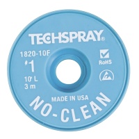 Techspray 1820-10F No-Clean Desoldering Braid White 10 ft