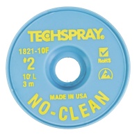 Techspray 1821-10F No-Clean Desoldering Braid White 10 ft