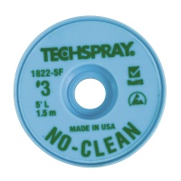 Techspray 1822-5F No-Clean Desoldering Braid Green- 5 ft