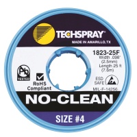 Techspray 1823-25F No-Clean Desoldering Braid Blue 25 ft