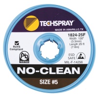 Techspray 1824-25F No-Clean Desoldering Braid Red 25 ft