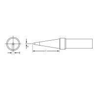 Weller ETT Conical Tip for PES51 Soldering Pencil