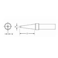 Weller PTF8 .047 in. x .62 in. x 800 degrees Conical Flat Tip