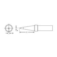 Weller PTP7B .031 in. x 0.62 in. x 700 degrees Conical Tip- 100-pack