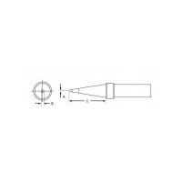 Weller PTP8B .031 in. x 0.62 in. x 800 degrees Conical Tip- 100-pack