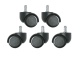 Bevco 4550S-5 Dual Wheel Hard Floor Casters for 6000 Series Chairs - 5 Pack