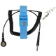Desco 04563 Trustat Omega Wrist Strap- Elastic Blue- 4mm Snap 6 ft Coil