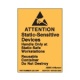 Identco ESD 284R Attention Static-Sensitive Devices Label, 2.5in x 1.75in